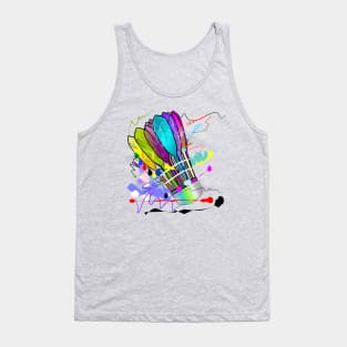 Badminton ball art colorful Tank Top